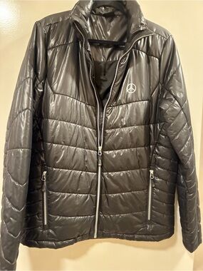 Mercedes-Benz Unisex Black Puffer Jacket